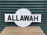 Allawah NSW Bar & Circle Station Sign