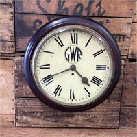 Great Western Railway English Fusee Dial Clock