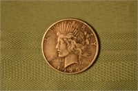 1925 S US Peace silver dollar; as is