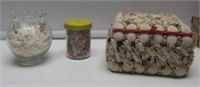 LOT OF CORAL-SHELL BOX-SHELL PIOECES