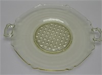 1-10" YELLOW HANDLED DEPRESSION GLASS SERVING