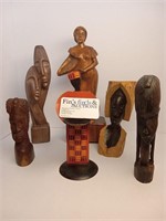 TRADITIONAL AFRICAN SAHARAN WOOD CARVED STATUETTES