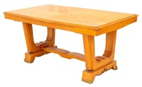 Art Deco Fruitwood Draw-Leaf Dining Table