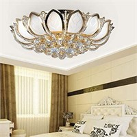 Modern Dimmable Crystal Chandelier 23.62"