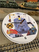 Tin Train Clock J.S.N.Y