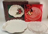Mikasa Christmas & Ceramic Turkey Holiday Platters