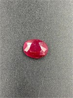 5.25 Carat Oval Cut Red Ruby