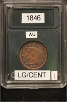 1846 LARGE CENT AU