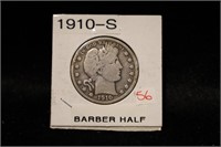 1910-S BARBER HALF DOLLAR