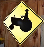3' metal reflective tractor sign; as is