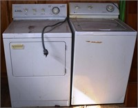 Maytag electric washer and dryer; as is