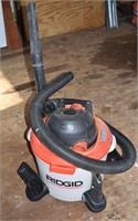 Ridgid shop vac with accessories; as is