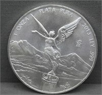 2013 1 Oz. Silver Mexican Libertad.