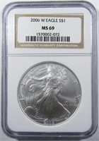 2006-W AMERICAN SILVER EAGLE NGC MS-69