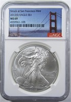 2012-(S) AMERICAN SILVER EAGLE NGC MS-69