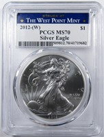 2012-(W) AMERICAN SILVER EAGLE PCGS MS70