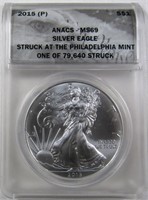 2015-(P) SILVER EAGLE ANACS MS-69