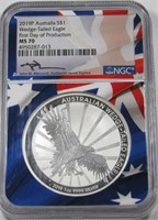 2019-P WEDGE-TAILED EAGLE NGC MS-70