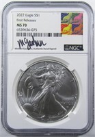2022 AMERICAN SILVER EAGLE NGC MS-70