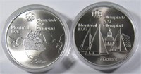 2- 1973 CANADA STERLING SILVER $5 COINS