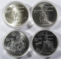4- 1974 CANADA STERLING SILVER $5 COINS