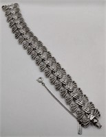 Monet silver tone bracelets 7.5 in