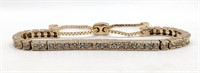 Gold tone clear adjustable bracelet