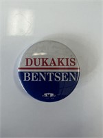 Dukakis-Bentsen presidential campaign pin
