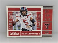 2017 Contenders Game Day Ticket Patrick Mahomes RC