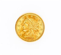 Coin 1907 Liberty $2.50 Gold in in Gem BU