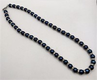 Danbury Mint blue pearl necklace 18.5 in