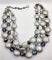 Alice Caviness three strand necklace 17 in