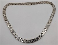 Monet silver tone necklace 17 in