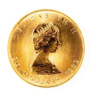Coin 1989 Canada 1/2 Ounce .9999 Fine Gold