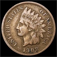 1908-S Indian Head Cent LIGHTLY CIRCULATED