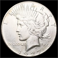 1927 Silver Peace Dollar NEARLY UNCIRCULATED