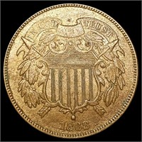 1868 Two Cent Piece NEARLY UNCIRCULATED