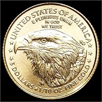 2022 1/10oz Gold $5 Eagle SUPERB GEM BU
