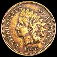 1878 Indian Head Cent NEARLY UNCIRCULATED