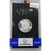 1884-CC Morgan Silver Dollar NGC MS63 GSA