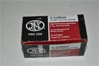 50 cartridges FNH USA 5.7x28mm ammo