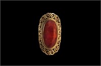 Sterling Large Raw Ruby Ring 12 Grams Size 7 3/4