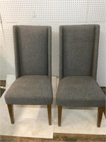2 HIGH BACK CHAIRS