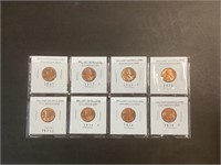 8 UNCIRCULATED EARLY  LINCOLN CENTS