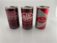 3 Different Dr. Pepper, Pull Tabs, Great Shape