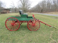 VINTAGE ONE HORSE SIDE SPRING RUN ABOUT WAGON