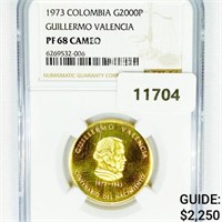 1973 Columbia Gold 2000 Pesos NGC PF68 CAM