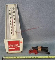 19" Coca-Cola Thermometer & Cast Iron Door Pull