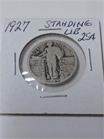 Silver 1927 Standing Liberty Quarter