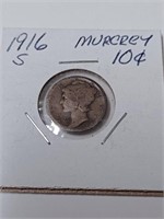 Silver 1916 Mercury Dime